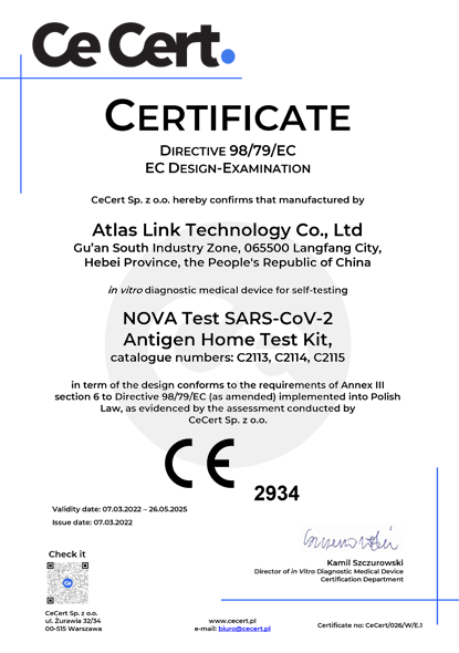  CE Certificate